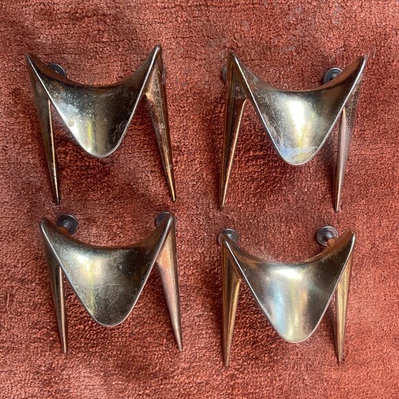 Vintage Mid Century MCM Hardware - Drawer handles Qty 4 - Picture 1 of 5